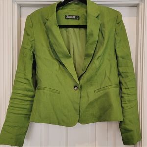Green linen jacket